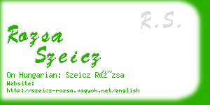 rozsa szeicz business card